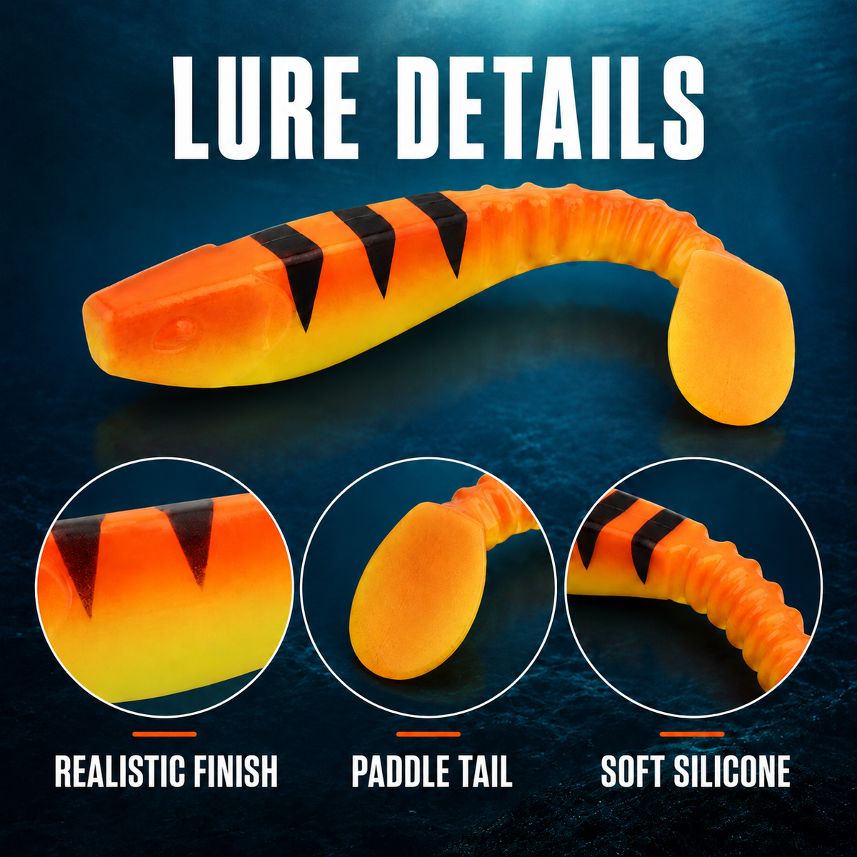 Walleye Soft Swimbait — 12.5cm Paddle Tail